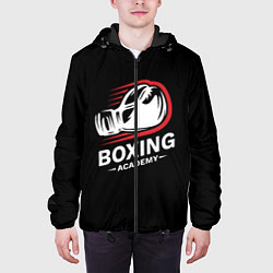 Куртка с капюшоном мужская Бокс, цвет: 3D-черный — фото 2