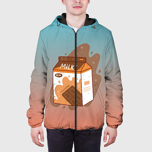 Мужская куртка Шоколадное молоко в коробке / 3D-Черный – фото 3