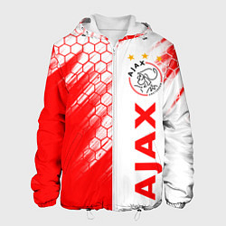 Куртка с капюшоном мужская FC AJAX AMSTERDAM ФК АЯКС, цвет: 3D-белый