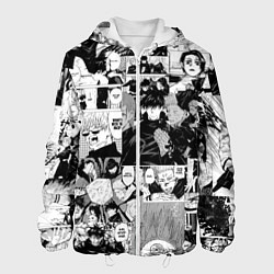 Куртка с капюшоном мужская Магическая Битва, цвет: 3D-белый