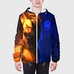 Куртка с капюшоном мужская Furry lion, цвет: 3D-белый — фото 2