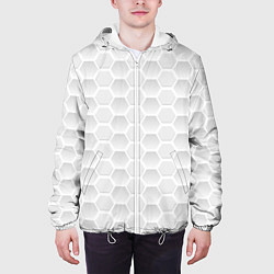 Куртка с капюшоном мужская БЕЛЫЕ ПЛИТЫ 3Д ПЛИТЫ, цвет: 3D-белый — фото 2