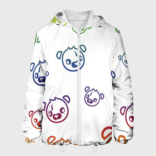 Мужская куртка White Colorful Bear / 3D-Белый – фото 1