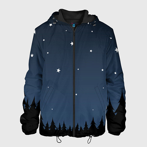 Мужская куртка Ночное небо / 3D-Черный – фото 1