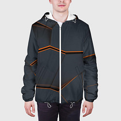 Куртка с капюшоном мужская Стальной лист, цвет: 3D-белый — фото 2