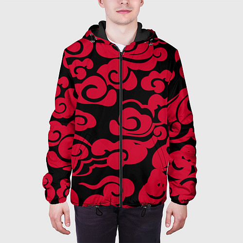 Мужская куртка Красное облако / 3D-Черный – фото 3
