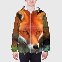 Куртка с капюшоном мужская Лисица охотница, цвет: 3D-белый — фото 2