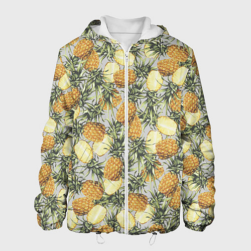Мужская куртка Ананасы / 3D-Белый – фото 1