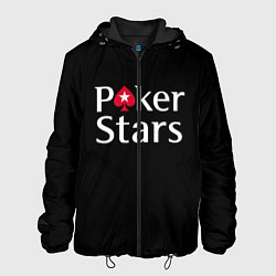 Куртка с капюшоном мужская Poker Stars, цвет: 3D-черный