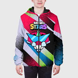 Куртка с капюшоном мужская Плохиш Базз Buzz Brawl Stars, цвет: 3D-черный — фото 2
