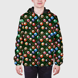Куртка с капюшоном мужская Бильярд, цвет: 3D-черный — фото 2
