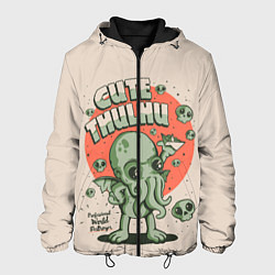 Куртка с капюшоном мужская Милый Ктулху, цвет: 3D-черный