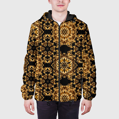 Мужская куртка Versace классические узоры / 3D-Черный – фото 3