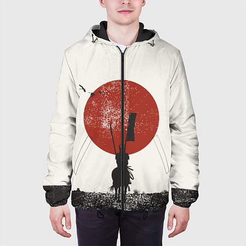 Мужская куртка Самурай на коне / 3D-Черный – фото 3