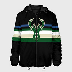 Куртка с капюшоном мужская Milwaukee Bucks форма Statement Edition, цвет: 3D-черный