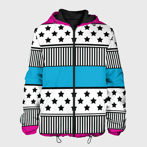 Мужская куртка Молодежный современный узор / 3D-Черный – фото 1