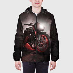 Куртка с капюшоном мужская СУПЕРБАЙК, цвет: 3D-черный — фото 2
