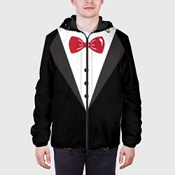 Куртка с капюшоном мужская Смокинг, цвет: 3D-черный — фото 2