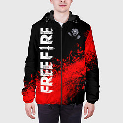Куртка с капюшоном мужская FREE FIRE Фри Фаер, цвет: 3D-черный — фото 2