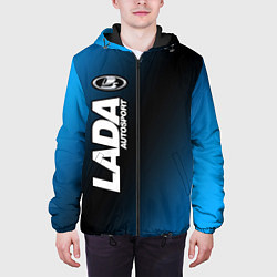 Куртка с капюшоном мужская Lada Autosport Vertical цвета 3D-черный — фото 2