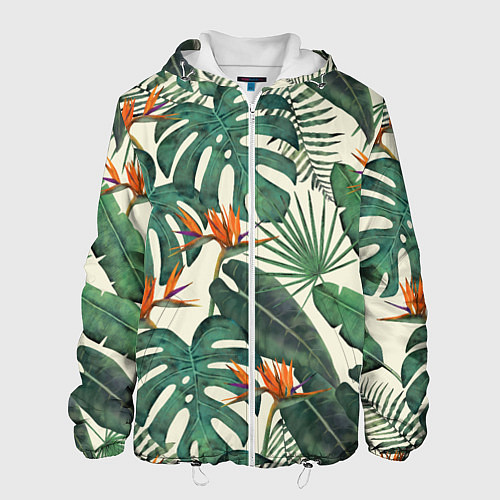 Мужская куртка Тропический паттерн / 3D-Белый – фото 1
