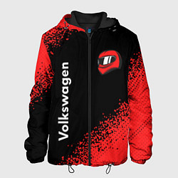 Куртка с капюшоном мужская Фольксваген - Racing, цвет: 3D-черный