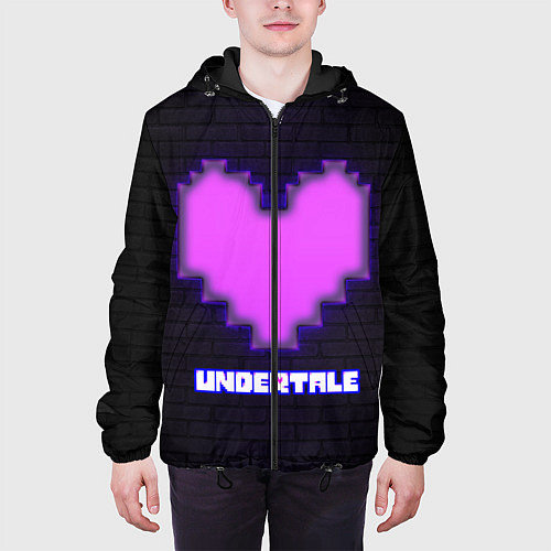 Мужская куртка UNDERTALE PURPLE HEART / 3D-Черный – фото 3
