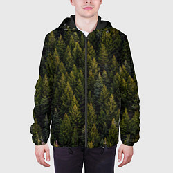 Куртка с капюшоном мужская Лес вечный, цвет: 3D-черный — фото 2