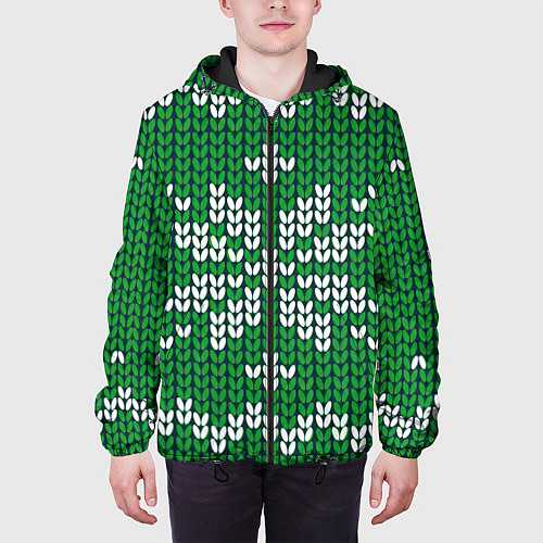 Мужская куртка Снежинка / 3D-Черный – фото 3