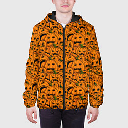 Куртка с капюшоном мужская HALLOWEEN, цвет: 3D-черный — фото 2