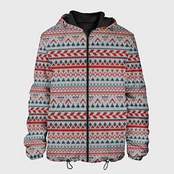 Куртка с капюшоном мужская Скандинавский орнамент, цвет: 3D-черный