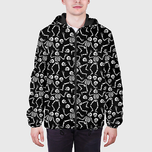 Мужская куртка Скелеты / 3D-Черный – фото 3