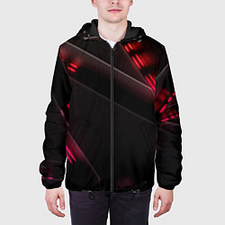 Куртка с капюшоном мужская Ночные огни, цвет: 3D-черный — фото 2