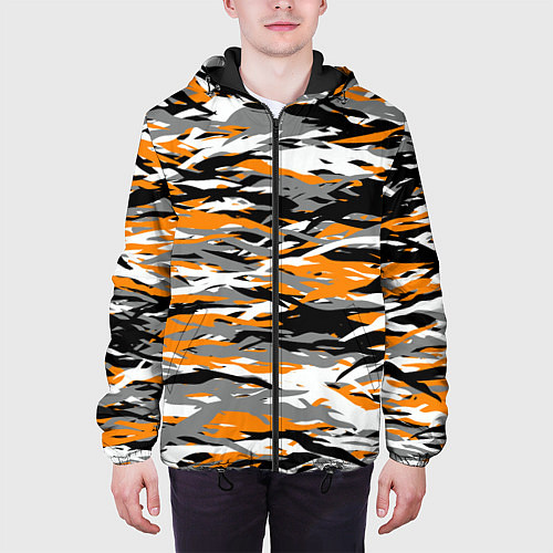 Мужская куртка Тигровый камуфляж / 3D-Черный – фото 3