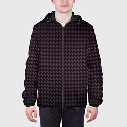 Куртка с капюшоном мужская Неоновая мозаика, цвет: 3D-черный — фото 2