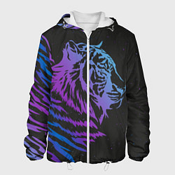 Куртка с капюшоном мужская Tiger Neon, цвет: 3D-белый