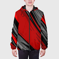 Куртка с капюшоном мужская Сиомбиотический стиль, цвет: 3D-черный — фото 2