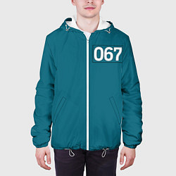 Куртка с капюшоном мужская Игра в кальмара: 067, цвет: 3D-белый — фото 2
