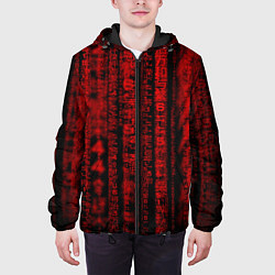 Куртка с капюшоном мужская КРАСНАЯ МАТРИЦА, цвет: 3D-черный — фото 2
