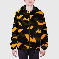 Куртка с капюшоном мужская ЛЕТУЧИЕ МЫШИ НОЧЬ ХЕЛЛОУИН HALLOWEEN NIGHT BATS, цвет: 3D-черный — фото 2