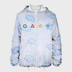 Куртка с капюшоном мужская Ojingeo geim - Облака, цвет: 3D-белый