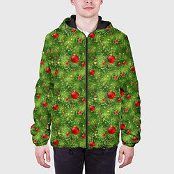 Куртка с капюшоном мужская Зелёная Ёлка, цвет: 3D-черный — фото 2