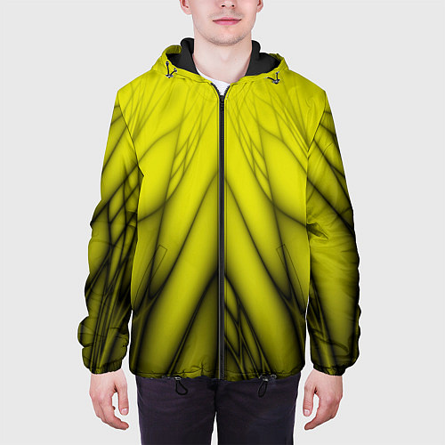 Мужская куртка Абстракция 535 / 3D-Черный – фото 3