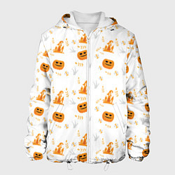 Куртка с капюшоном мужская Patern Halloween 23, цвет: 3D-белый