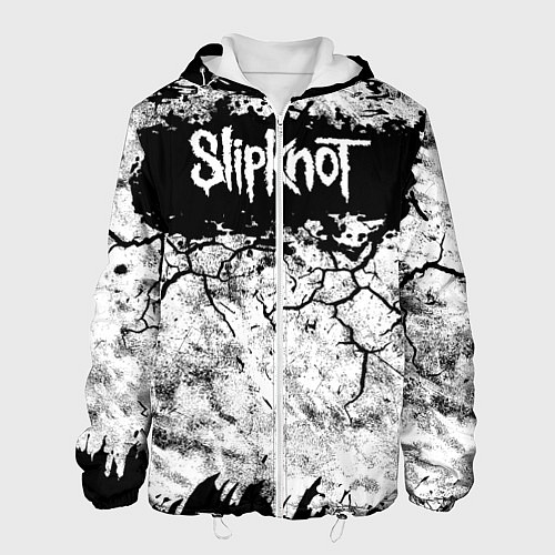 Мужская куртка Надпись Слипкнот Рок Группа ЧБ Slipknot / 3D-Белый – фото 1