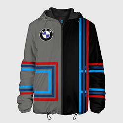 Куртка с капюшоном мужская Автомобиль BMW БМВ, цвет: 3D-черный