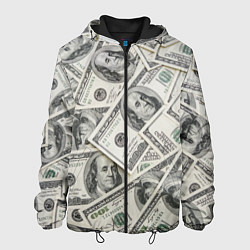 Куртка с капюшоном мужская Dollars money, цвет: 3D-черный
