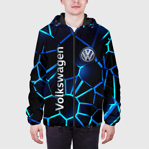 Мужская куртка Фольксваген 3D плиты / 3D-Черный – фото 3
