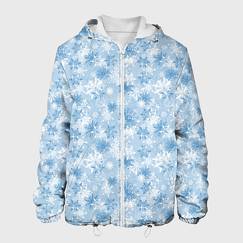 Мужская куртка Морозное Снежное Утро / 3D-Белый – фото 1