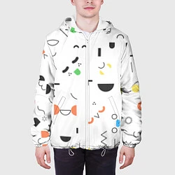 Куртка с капюшоном мужская TOCA BOCA УЗОР ФОН, цвет: 3D-белый — фото 2